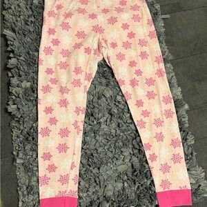 Joe Boxer Pink & White Snowflake Pajama Leggings